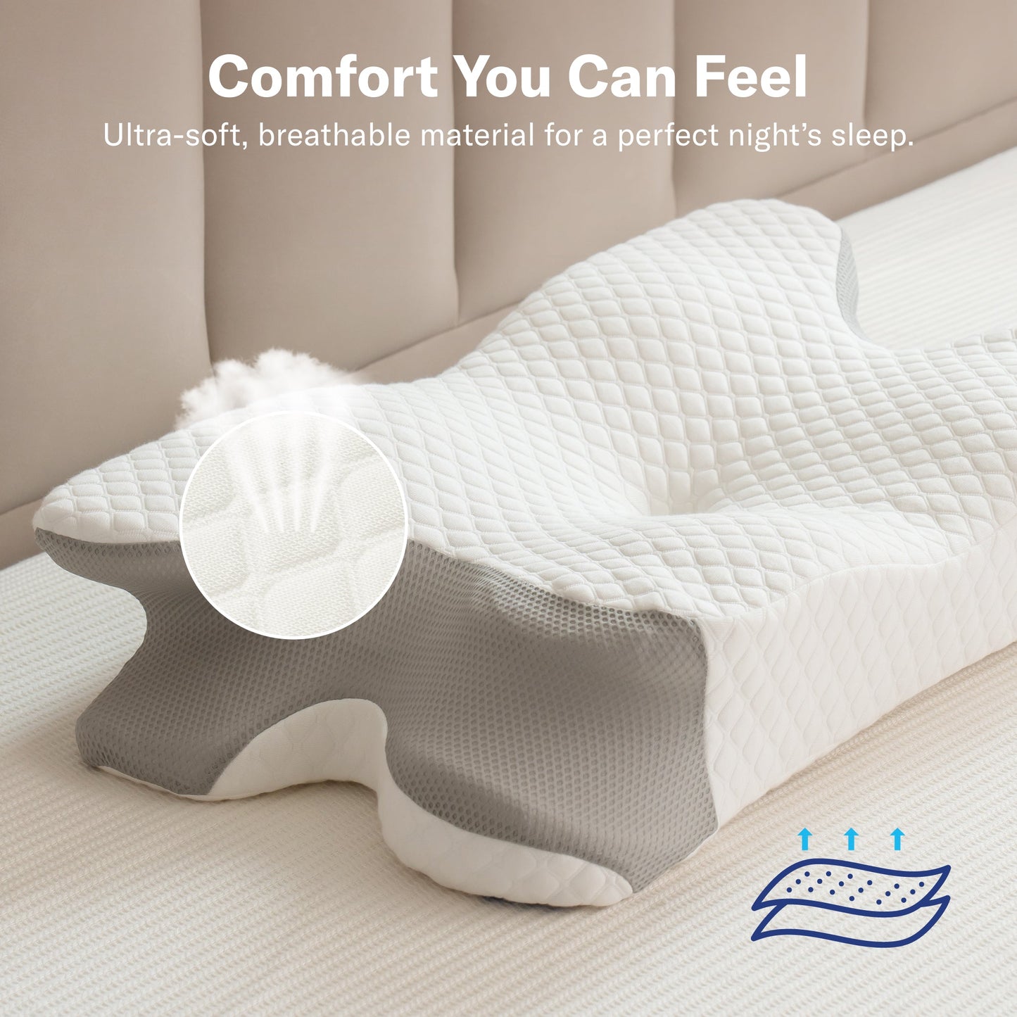 PandaSleepy Cervical Memory Foam Pillow