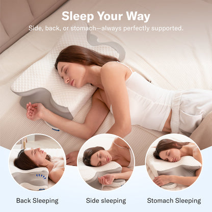 PandaSleepy Cervical Memory Foam Pillow