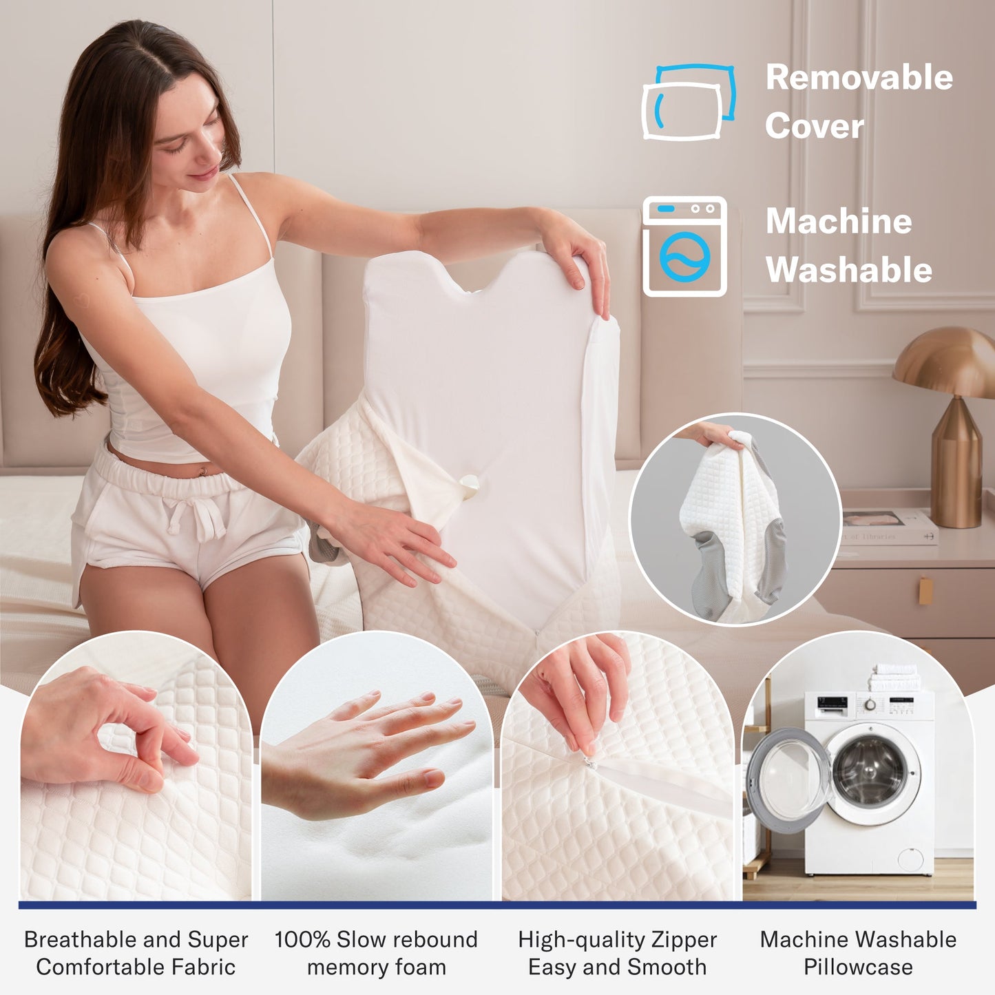 PandaSleepy Cervical Memory Foam Pillow